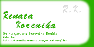 renata korenika business card