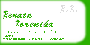 renata korenika business card